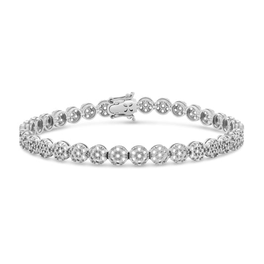 BR-2276 White Gold Bracelet UNSET - Main View