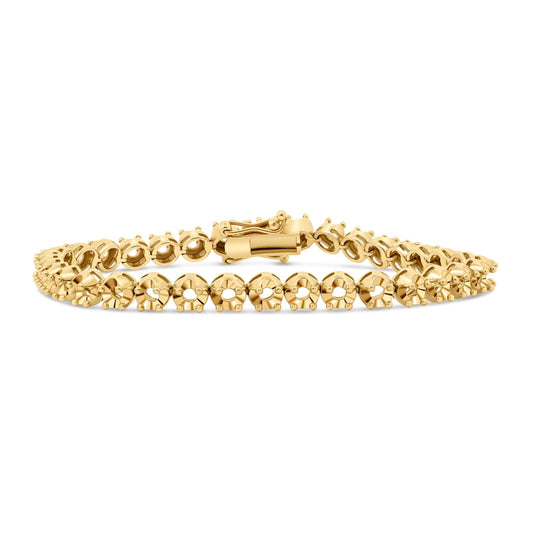 BR-3722 Yellow Gold Bracelet UNSET - Main View