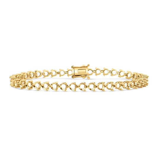 BR-5556 Yellow Gold Bracelet UNSET - Main View