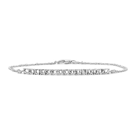 BR-8542 White Gold Bracelet UNSET - Main View