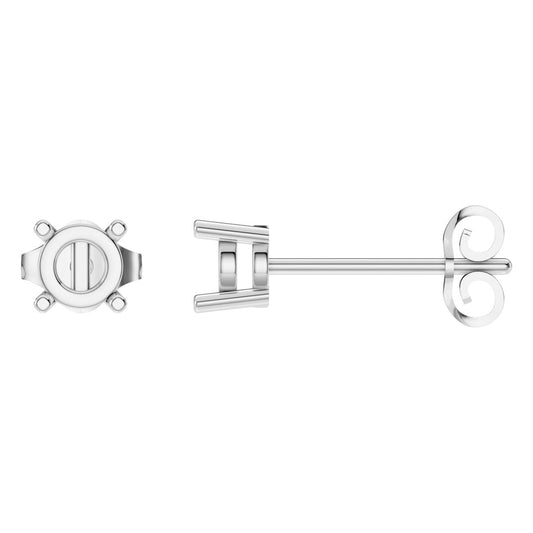 EA-0839 White Gold Earrings UNSET - Main View