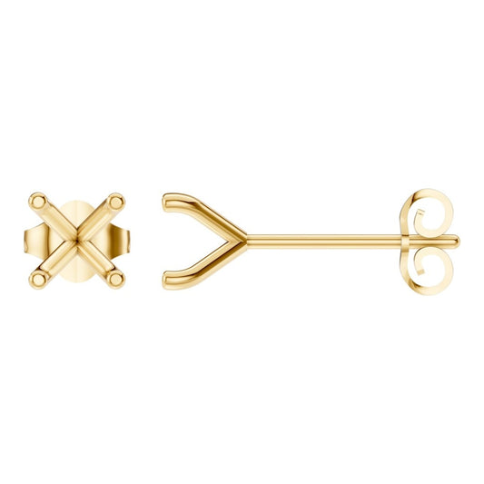 EA-2998 Yellow Gold Earrings UNSET - Main View