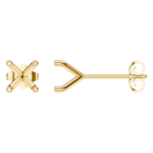 EA-2998 Yellow Gold Earrings UNSET - Main View