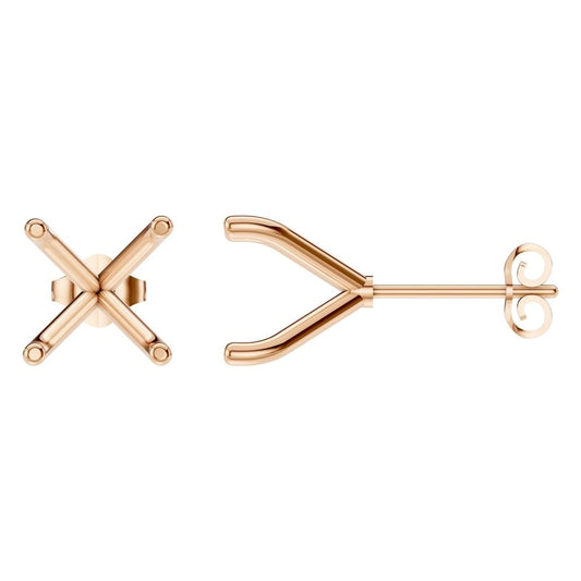 EA-2998 Rose Gold Earrings UNSET - Main View