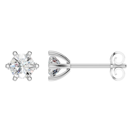 EA-4293 White Gold Earrings SET - Main View