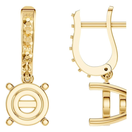 EA-5839 Yellow Gold Earrings UNSET - Main View