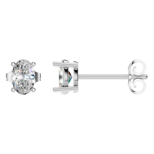 EA-8196 White Gold Earrings SET - Main View
