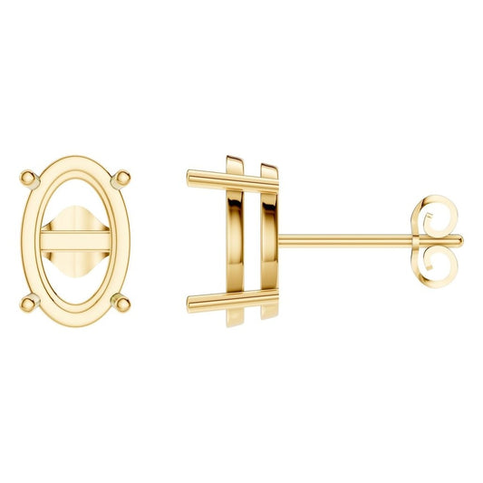 EA-8196 Yellow Gold Earrings UNSET - Main View