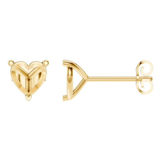 EA-8975 Yellow Gold Earrings UNSET - Main View