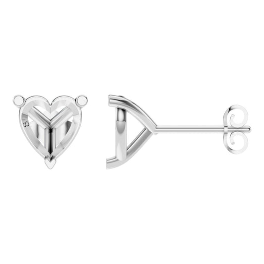 EA-8975 White Gold Earrings UNSET - Main View