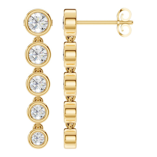 EA-9909 Yellow Gold Earrings SET - Main View