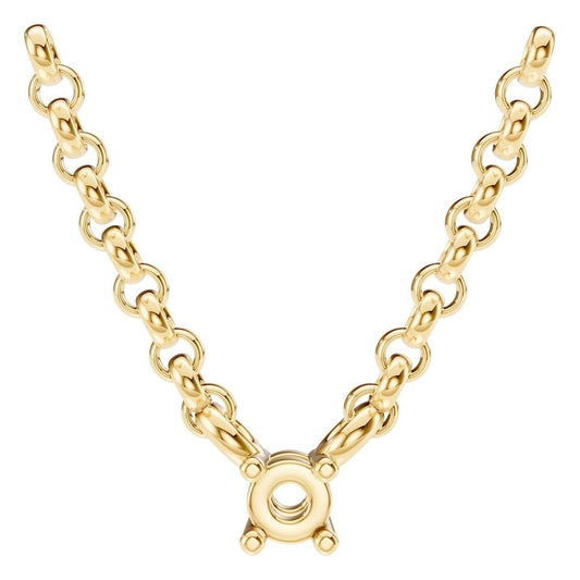 NE-1052 Yellow Gold Necklace UNSET - Main View