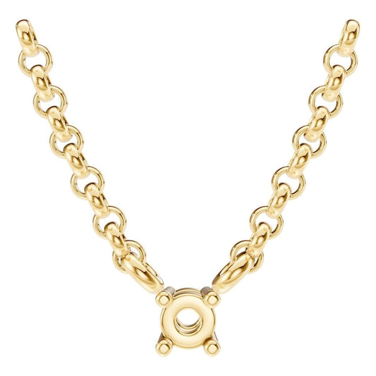 NE-1052 Yellow Gold Necklace UNSET - Main View