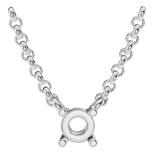 NE-1052 White Gold Necklace UNSET - Main View