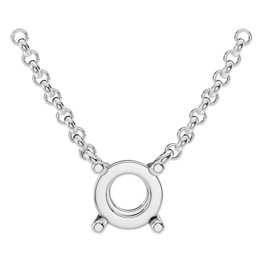 NE-1052 White Gold Necklace UNSET - Main View