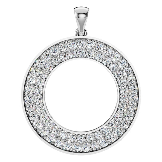 PE-0868 White Gold Pendant SET - Main View