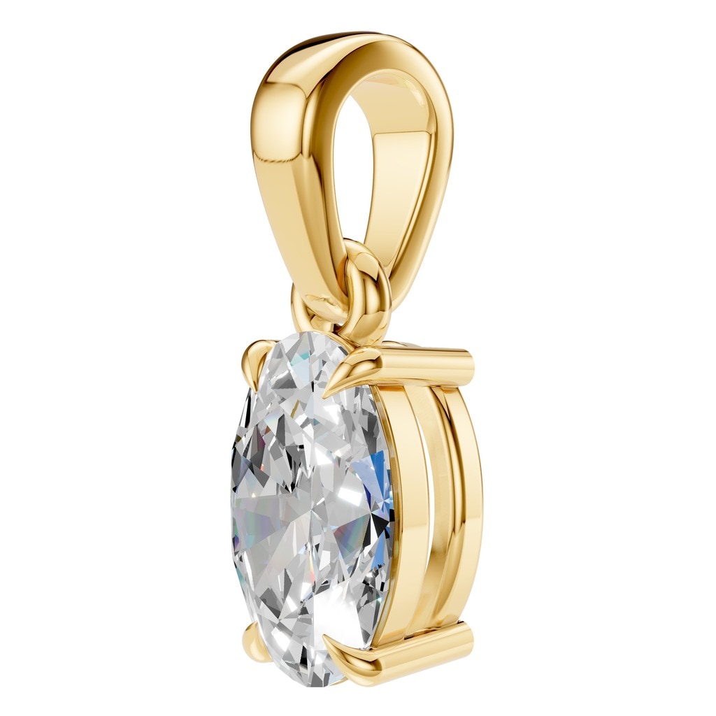 PE-1164 Yellow Gold Pendant SET - ANGLE