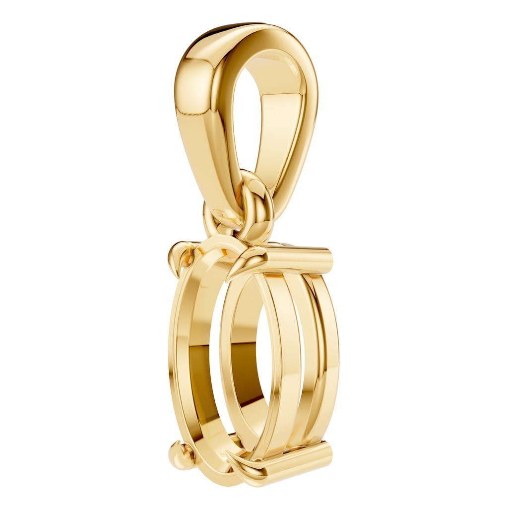 PE-1164 Yellow Gold Pendant UNSET - ANGLE