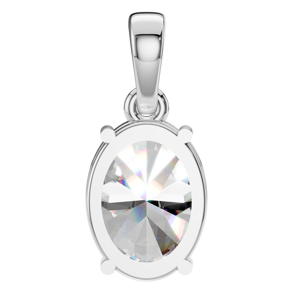 PE-1164 White Gold Pendant SET - BACK