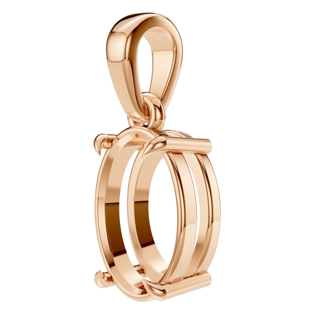 PE-1164 Rose Gold Pendant UNSET - ANGLE