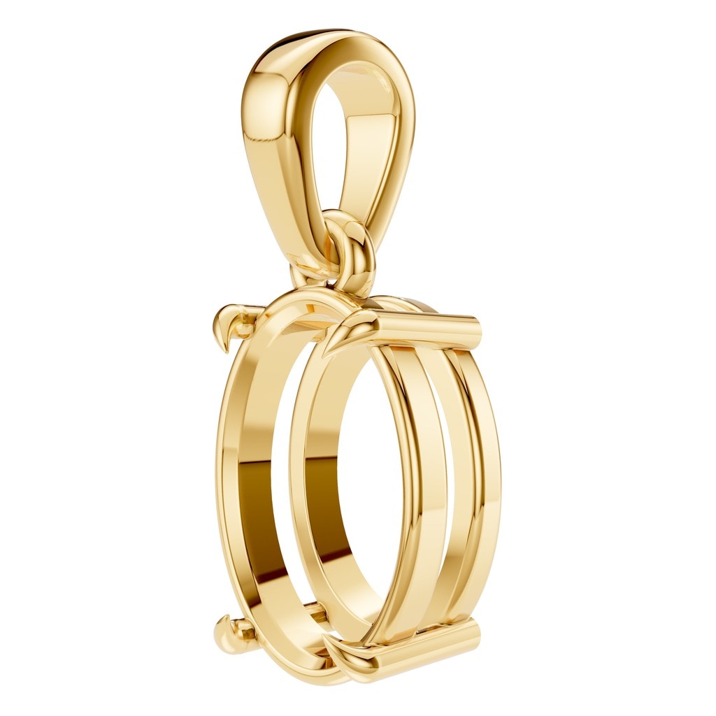 PE-1164 Yellow Gold Pendant UNSET - ANGLE