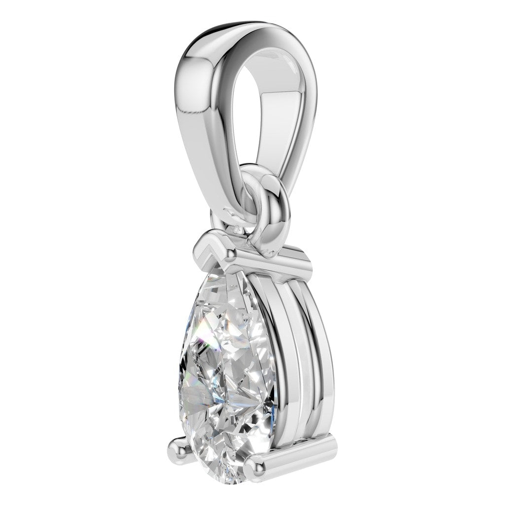 PE-1164 White Gold Pendant SET - ANGLE