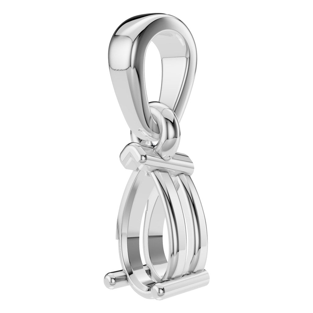 PE-1164 White Gold Pendant UNSET - ANGLE