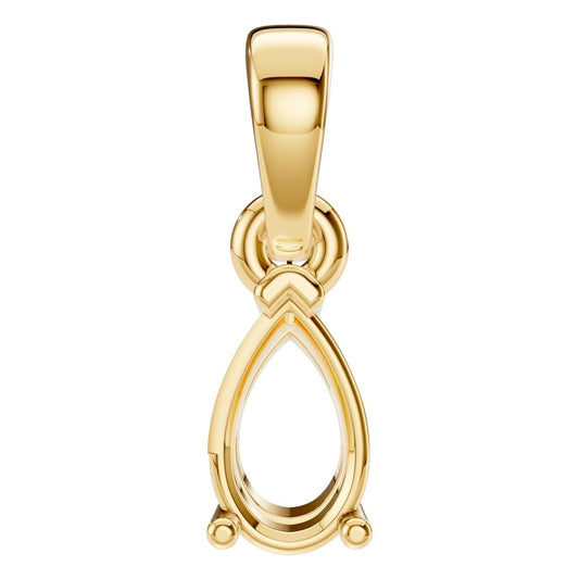 PE-1164 Yellow Gold Pendant UNSET - Main View