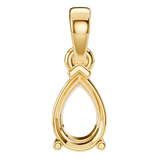PE-1164 Yellow Gold Pendant UNSET - Main View