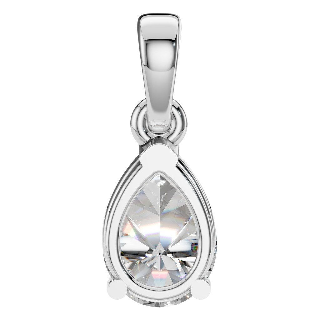 PE-1164 White Gold Pendant SET - BACK