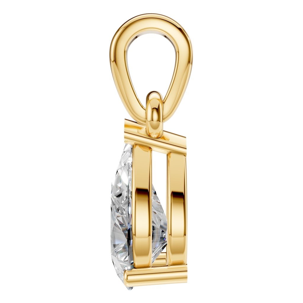 PE-1164 Yellow Gold Pendant SET - Side View