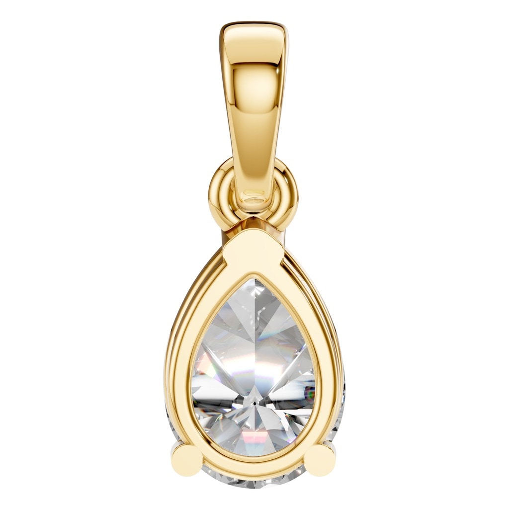 PE-1164 Yellow Gold Pendant SET - BACK