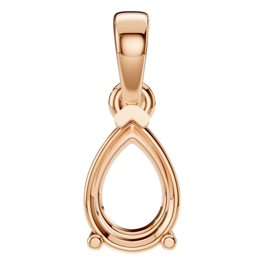 PE-1164 Rose Gold Pendant UNSET - Main View