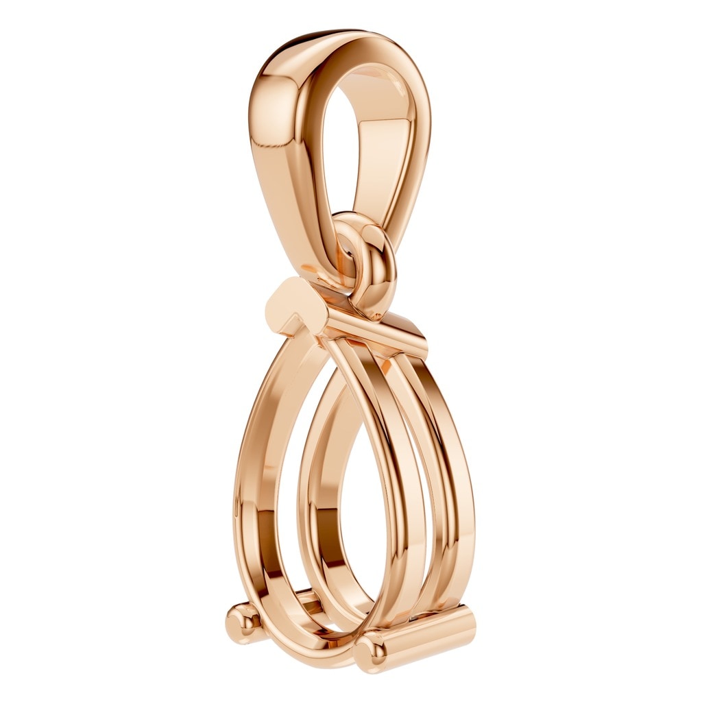PE-1164 Rose Gold Pendant UNSET - ANGLE