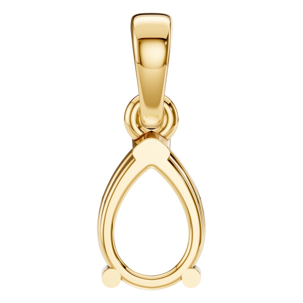 PE-1164 Yellow Gold Pendant UNSET - BACK