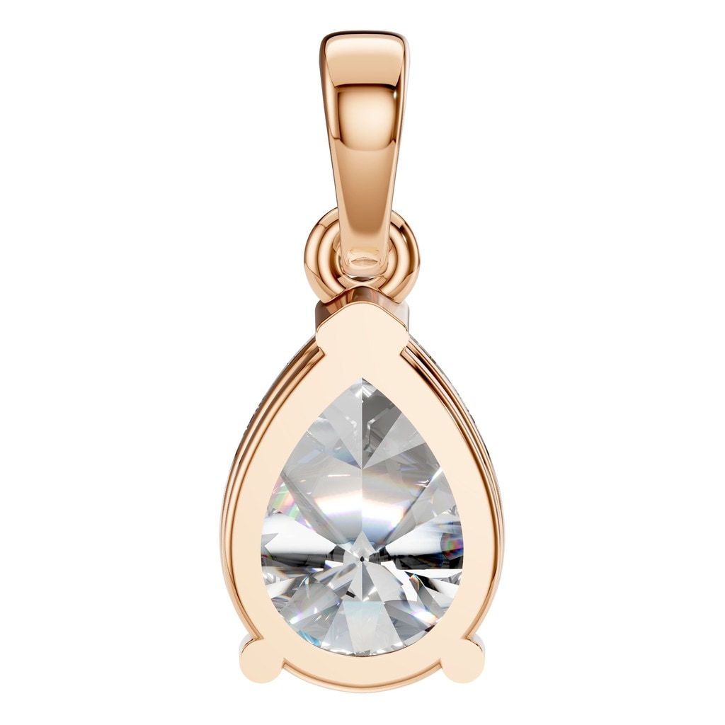 PE-1164 Rose Gold Pendant SET - BACK