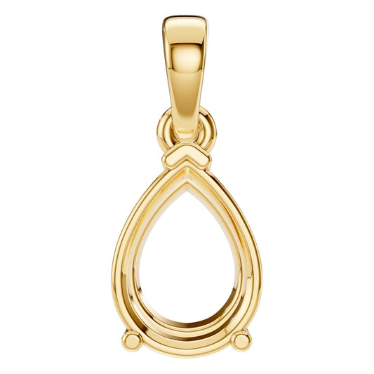 PE-1164 Yellow Gold Pendant UNSET - Main View