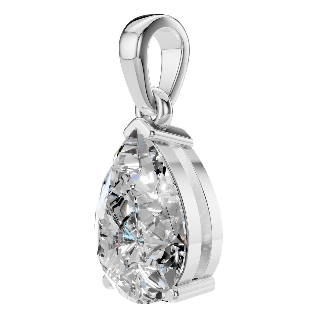 PE-1164 White Gold Pendant SET - ANGLE