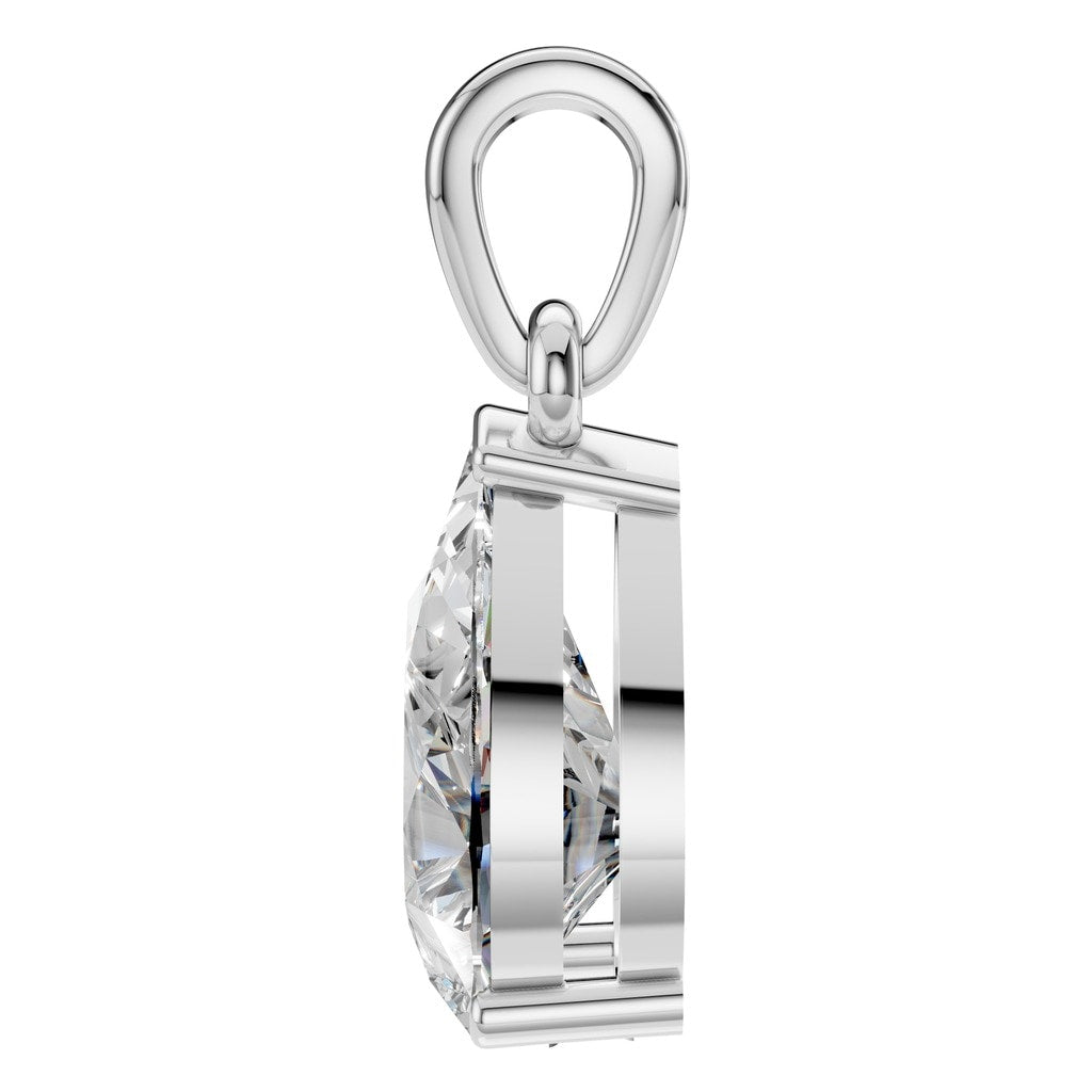 PE-1164 White Gold Pendant SET - Side View