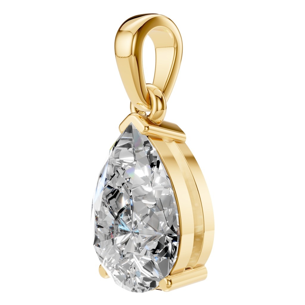 PE-1164 Yellow Gold Pendant SET - ANGLE
