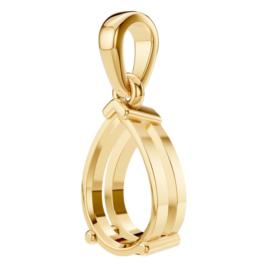 PE-1164 Yellow Gold Pendant UNSET - ANGLE