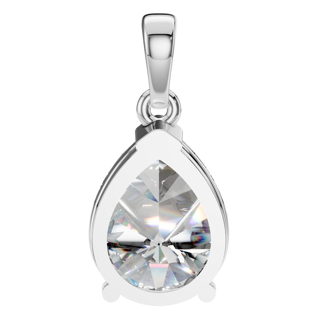 PE-1164 White Gold Pendant SET - BACK