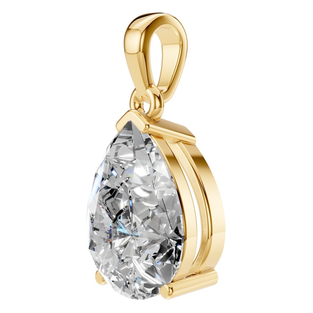 PE-1164 Yellow Gold Pendant SET - ANGLE