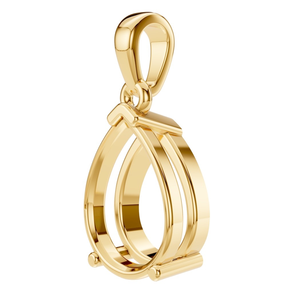 PE-1164 Yellow Gold Pendant UNSET - ANGLE