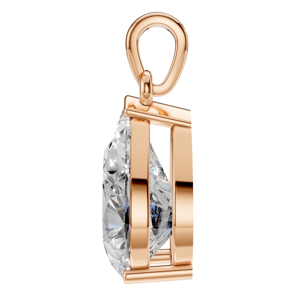 PE-1164 Rose Gold Pendant SET - Side View