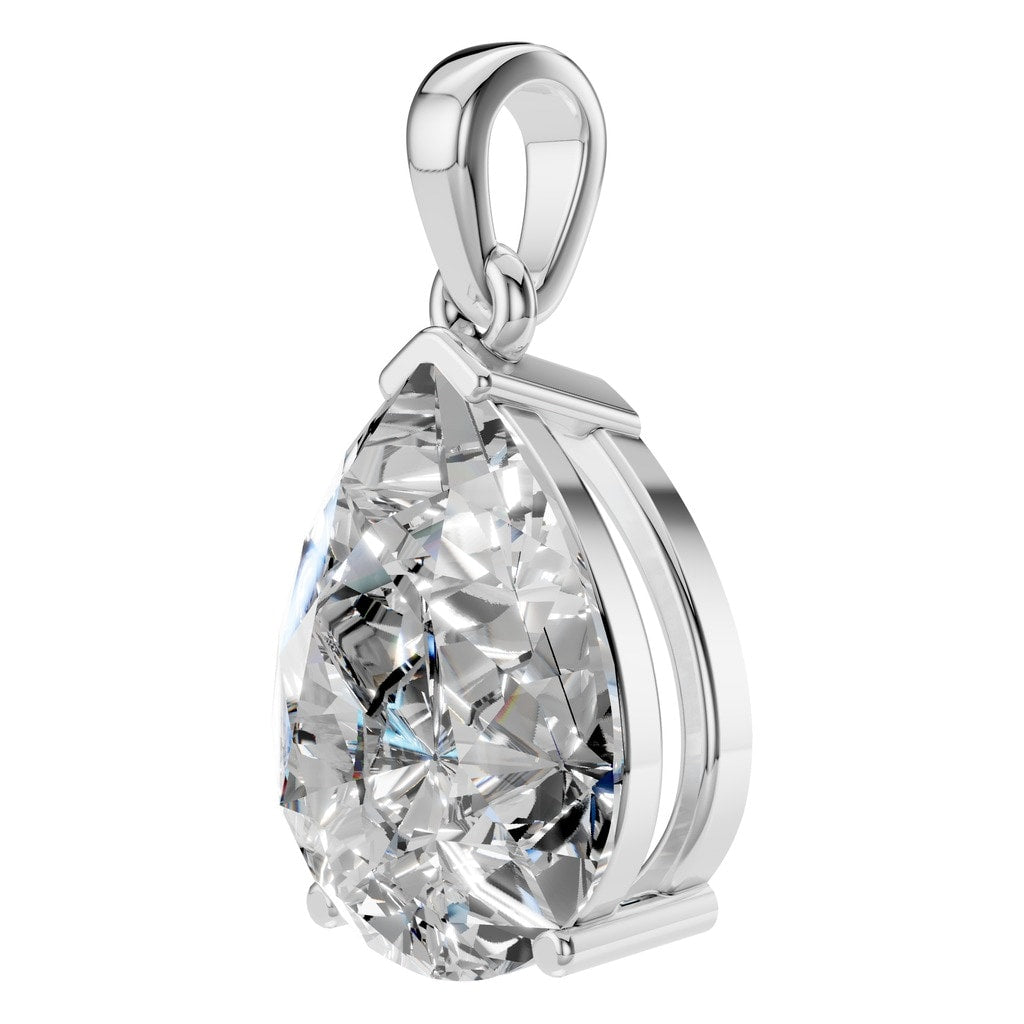 PE-1164 White Gold Pendant SET - ANGLE