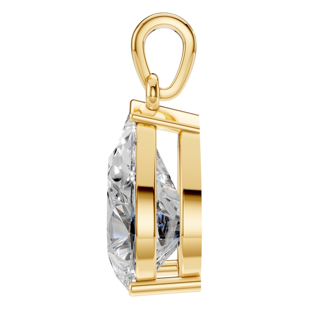 PE-1164 Yellow Gold Pendant SET - Side View