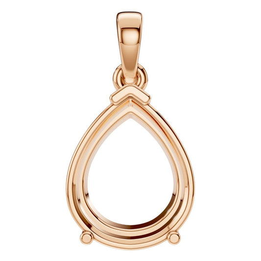 PE-1164 Rose Gold Pendant UNSET - Main View
