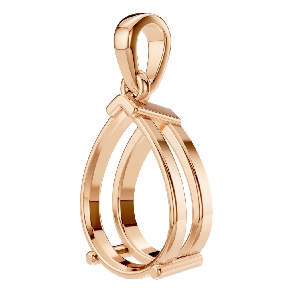 PE-1164 Rose Gold Pendant UNSET - ANGLE