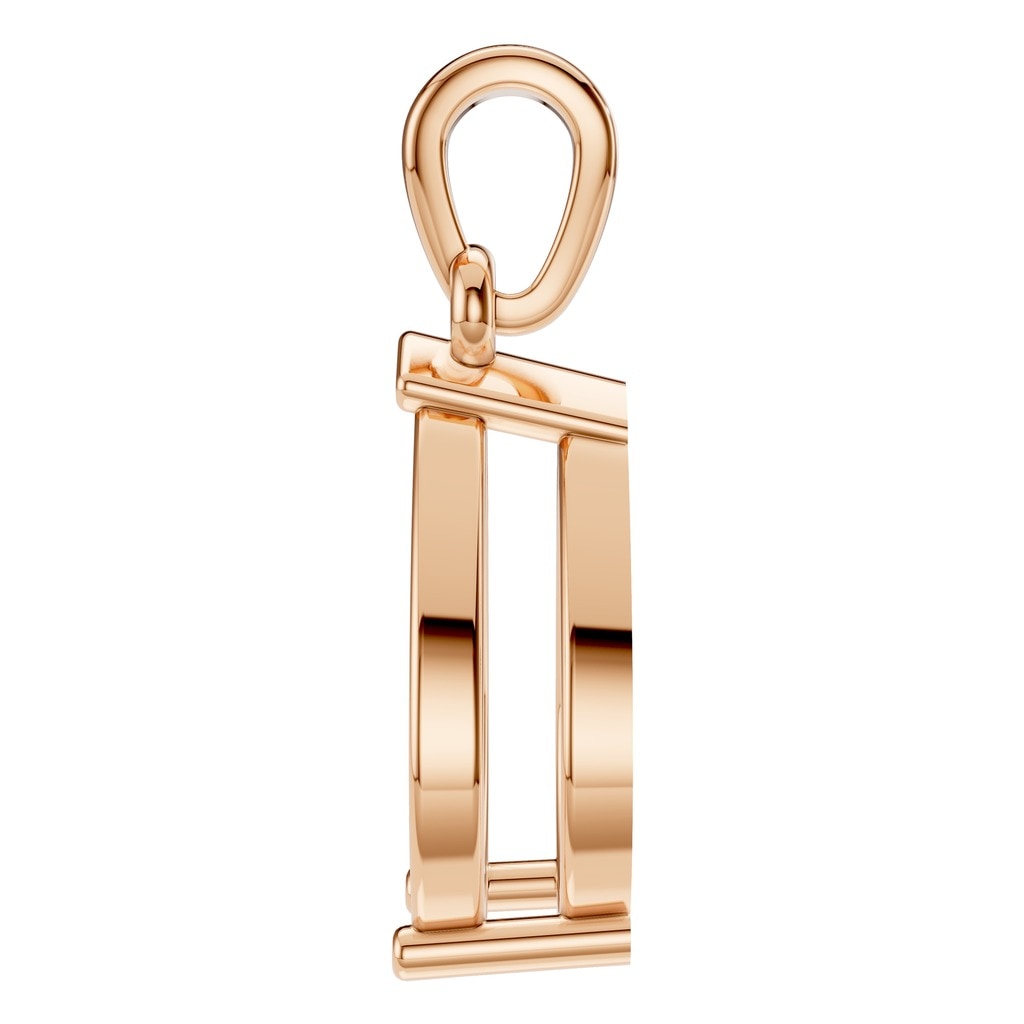PE-1164 Rose Gold Pendant UNSET - Side View